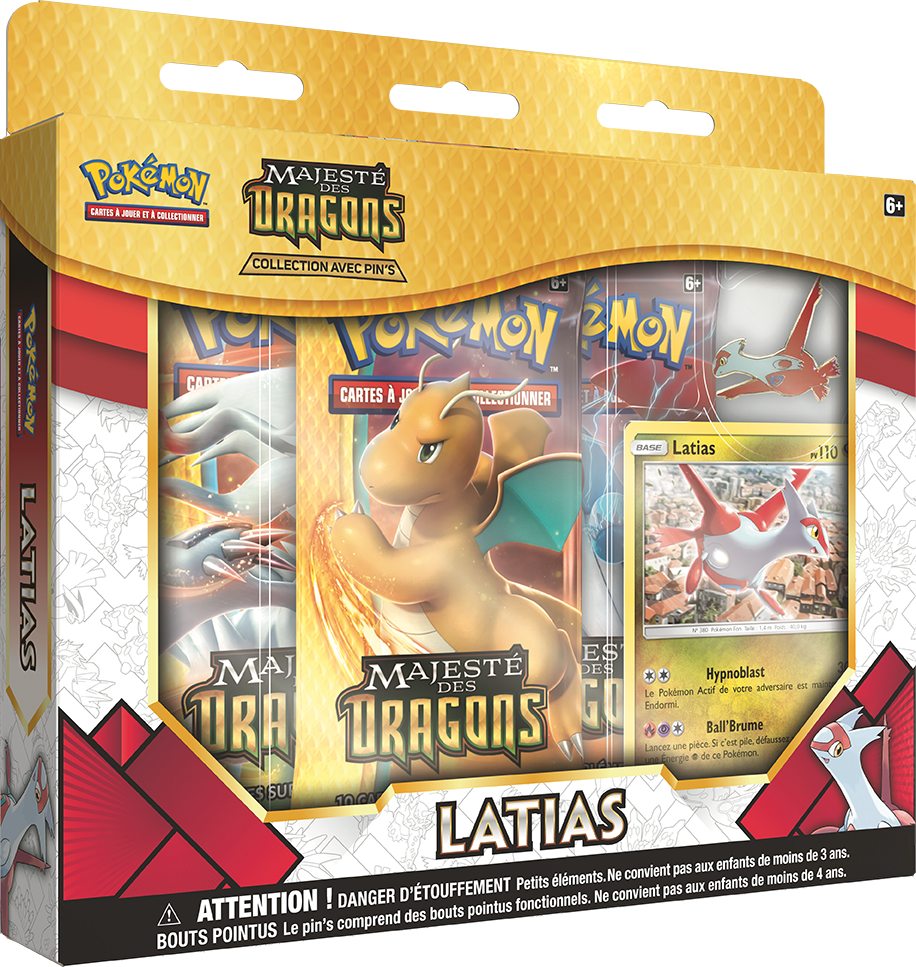 Dragon Majesty Pin Collection Latias Fr 72dpi - Pokemon Tcg Dragon Majesty (916x967), Png Download