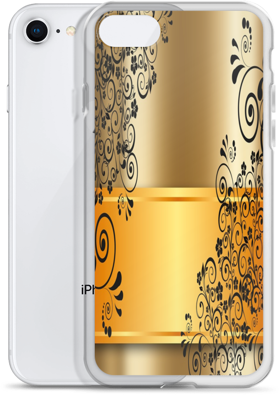 Gold Pattern Iphone Case 7/8-7plus 8plus - Make-upkünstler-gold, Wirble Reben Notizblock (1000x1000), Png Download