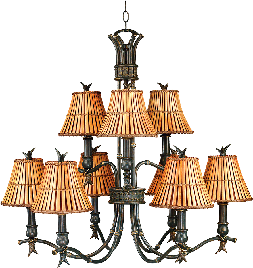 Kenroy Kwai Nine Light Chandelier (908x1000), Png Download
