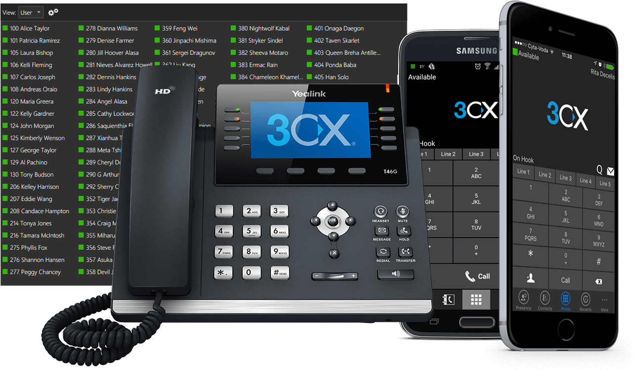 Management Console Mobile Devices-yealink2 - Yealink Sip-t46g Ultra-elegant Gigabit Ip Phone, 6 (1348x813), Png Download