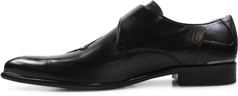 Monks Toni 24 Black Tiger Patch - Formal Shoe Side View (1024x1024), Png Download