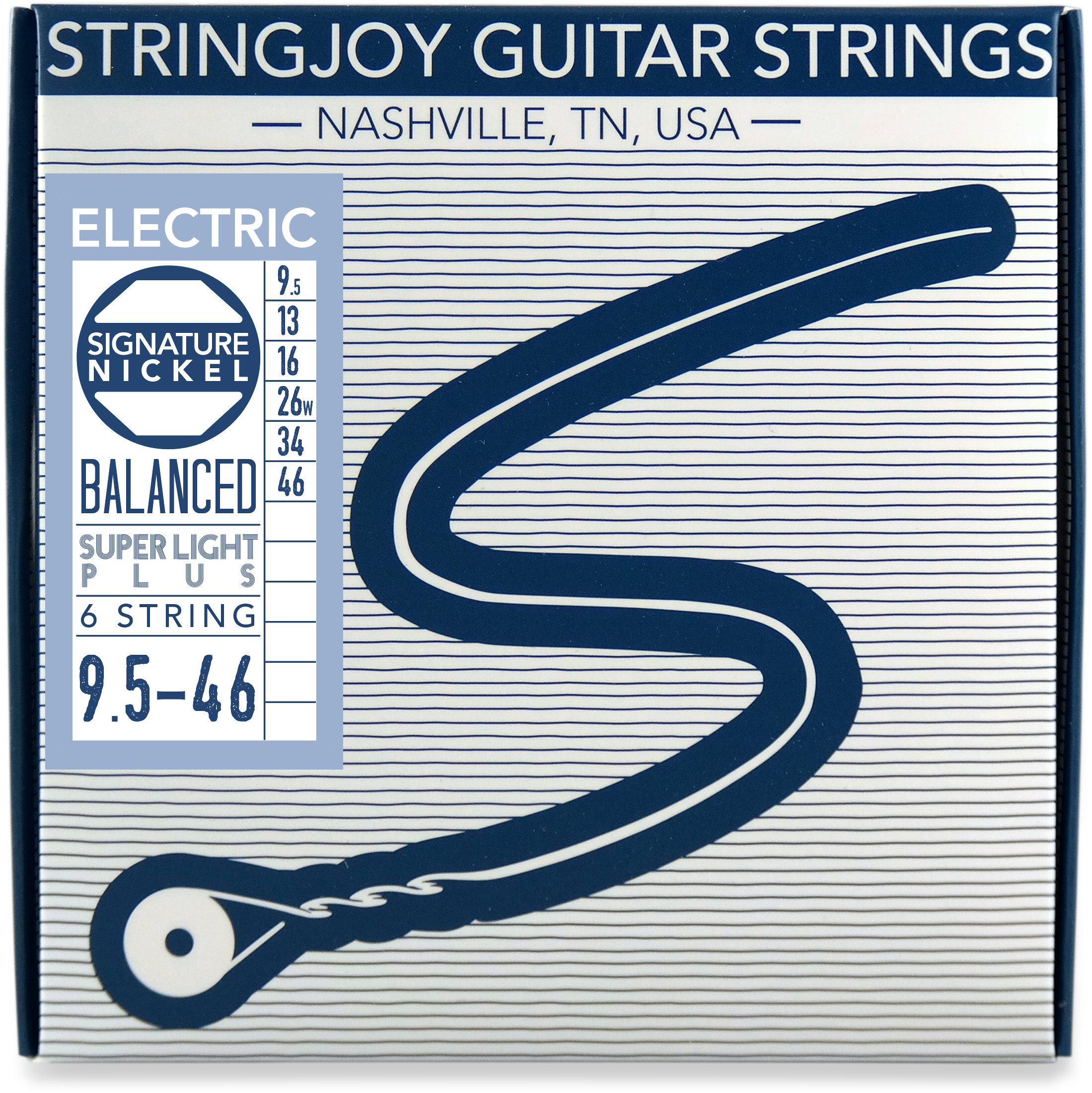 Stringjoy Balanced Super Light Plus Gauge Nickel Wound - String (2400x2400), Png Download