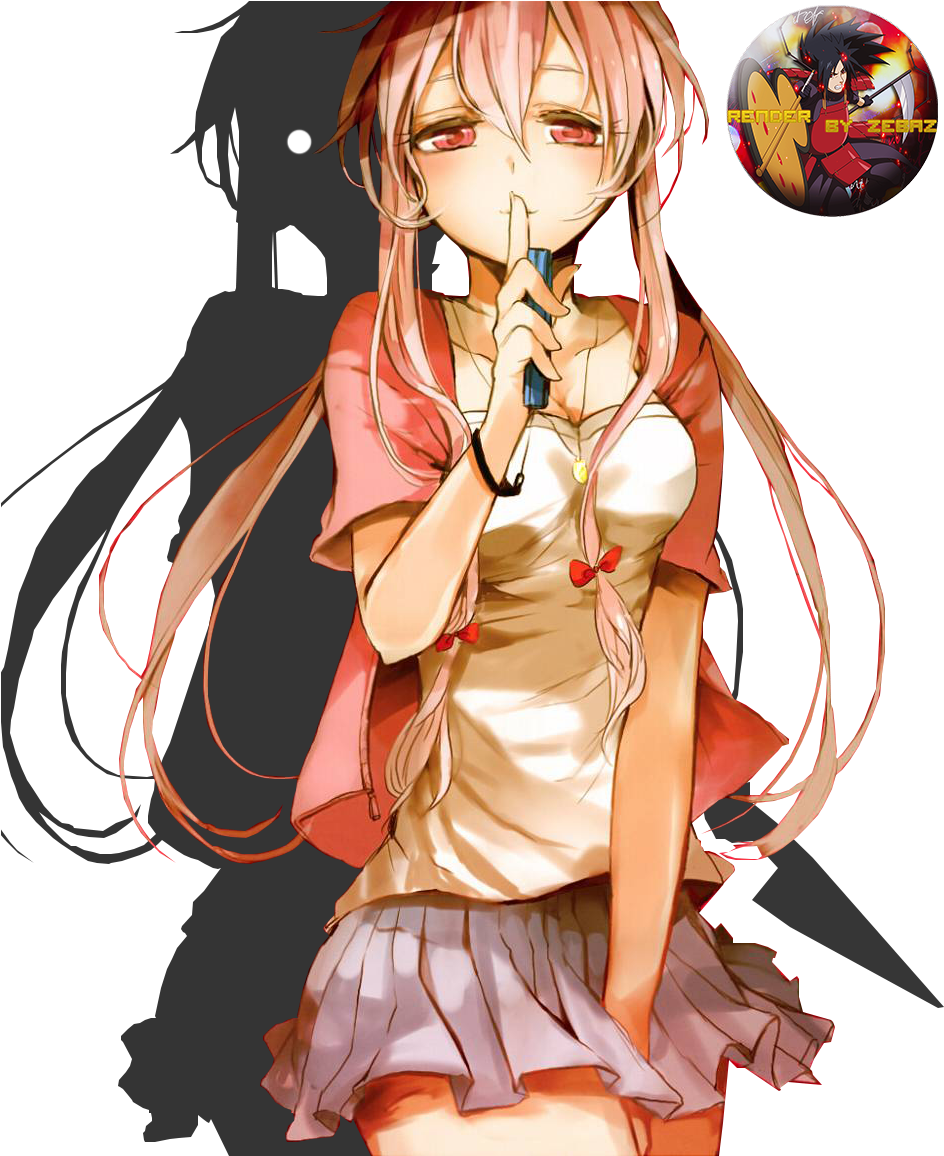 Mirai Nikki, Yuno Gasai, Character Illustration, Anime - Anime Girl Pretty Little Psycho (950x1157), Png Download