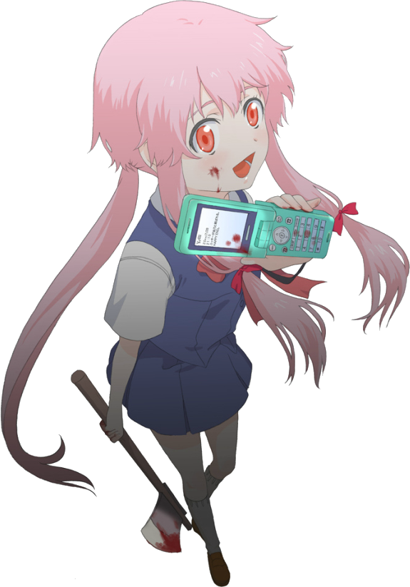 Original - Mirai Nikki Yuno Art (575x823), Png Download