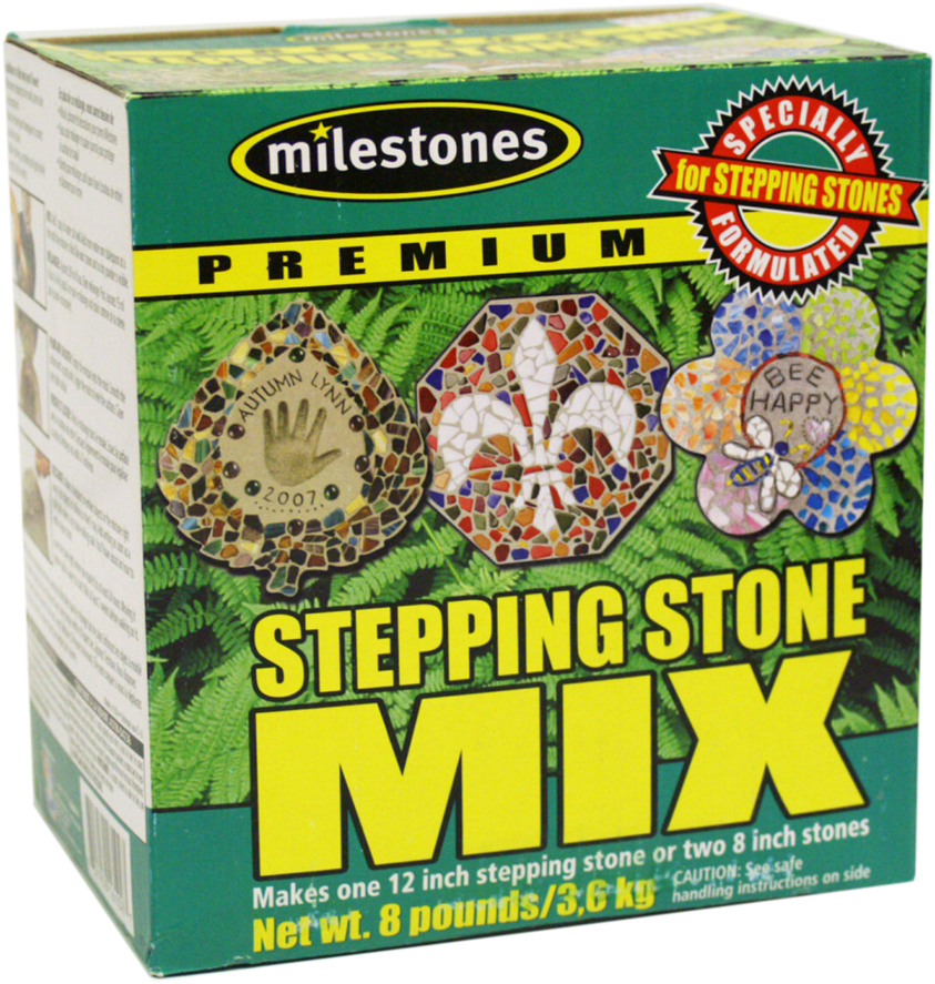 Pour The Cement In Until Level With The Top Of The - Midwest Products Stepping Stone Mix 8lb Box - (1000x1003), Png Download