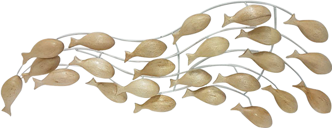 Fish Panel Wall - Wood (1080x1080), Png Download