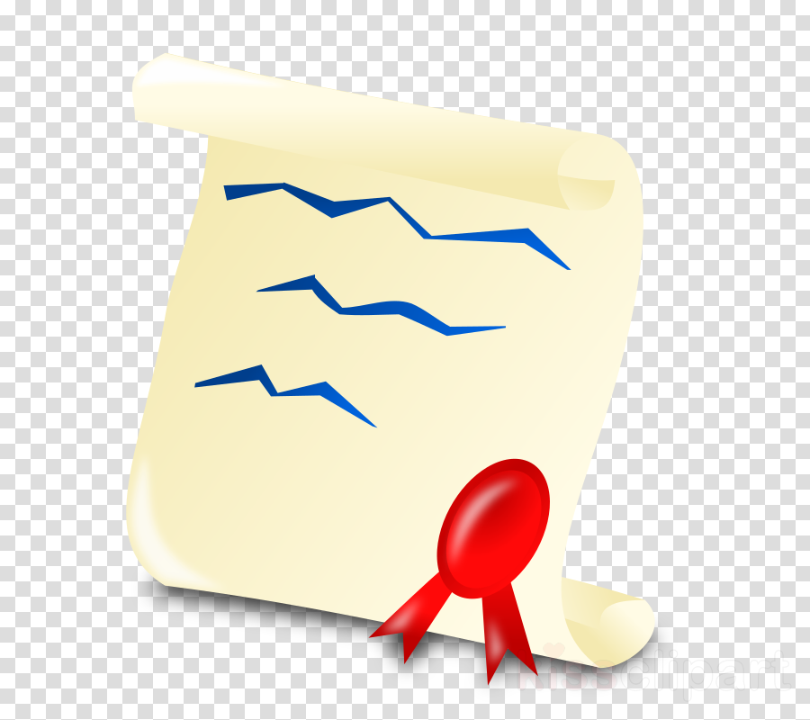 Download Transpartent Diploma Clipart Academic Certificate Clip Paper