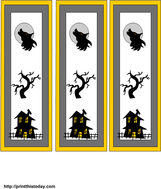 Free Printable Halloween Bookmarks - Halloween Vector (612x792), Png Download