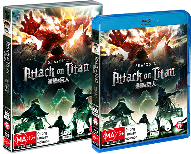 Dvd, Blu-ray & Digital - Attack On Titan Print 262591 (1200x529), Png Download