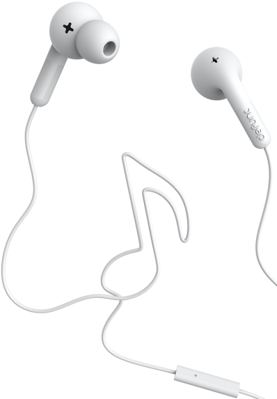 Defunc Go Music Earphones White (630x630), Png Download
