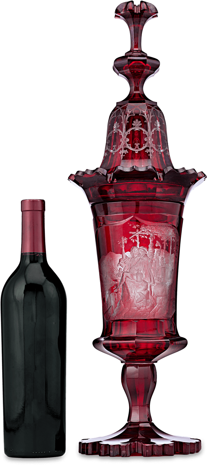 Bohemian Crystal Chalice - Glass (1400x1750), Png Download