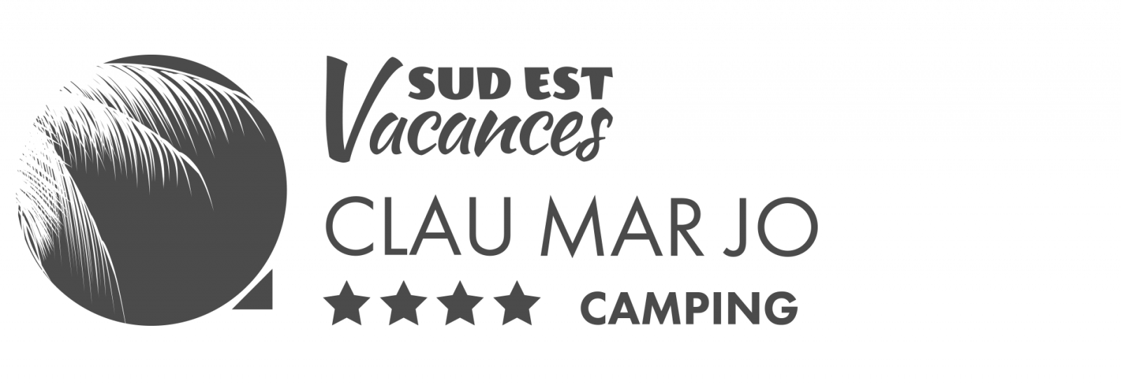 Logo Camping Clau Mar Jo Black - Black-and-white (1600x548), Png Download