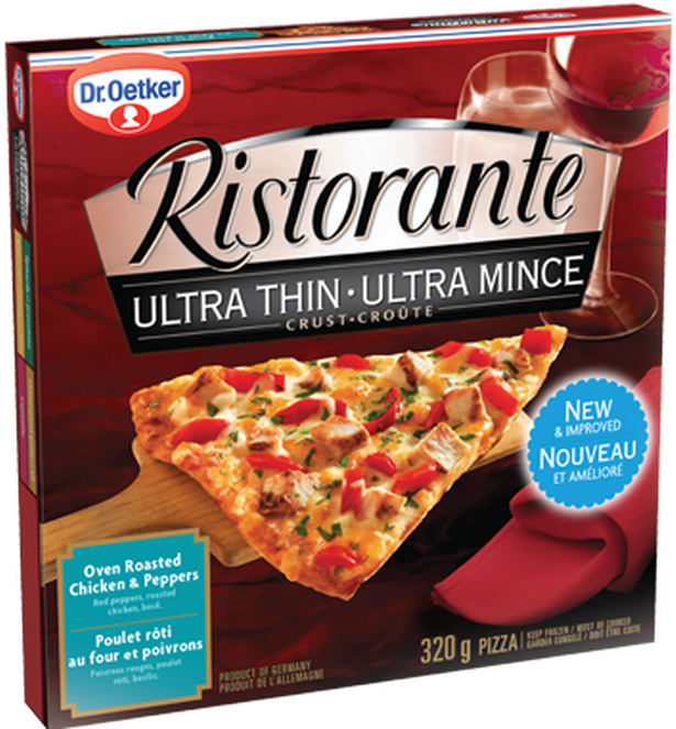 Oven Roasted Chicken & Peppers - Ristorante Ultra Thin Crust Oven Roasted Chicken (636x662), Png Download