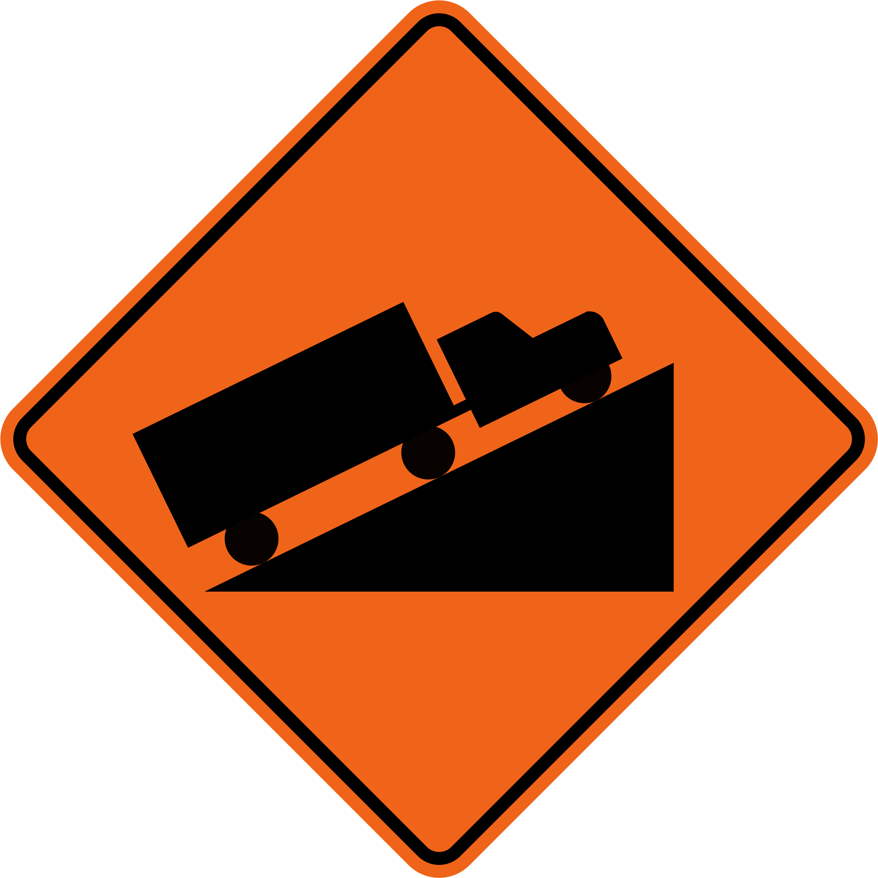Colombia Road Sign Sp 27a O - Dead End Profile (2904x2904), Png Download