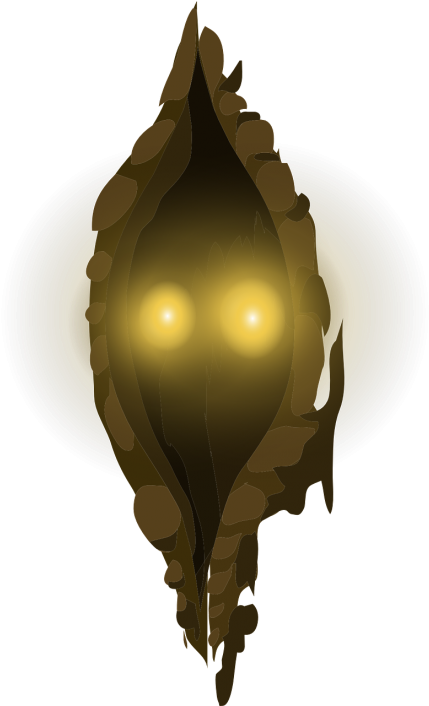 Glowing Yellow Eyes Png (500x705), Png Download