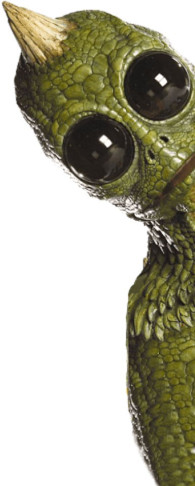Sleestak Side View - Sleestak Necklace, Land Of The Lost Sleestak, Sid And (400x979), Png Download