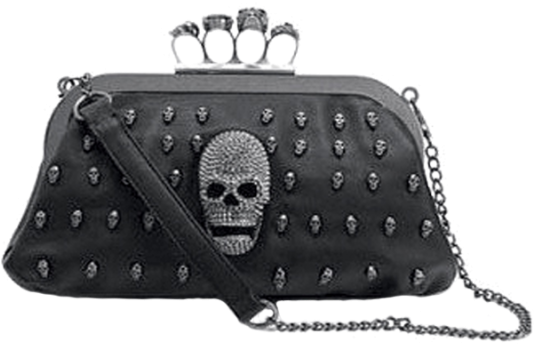 3 Left - Women Cool Skull Ring Soft Pu Handbag Tote Shoulder (600x800), Png Download