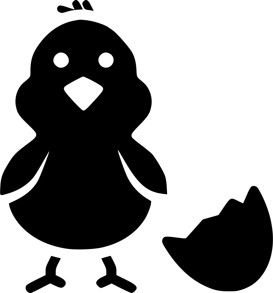 Chicken Egg Hatch Cute Chickling Svg Png Icon Free - Chicken (912x980), Png Download