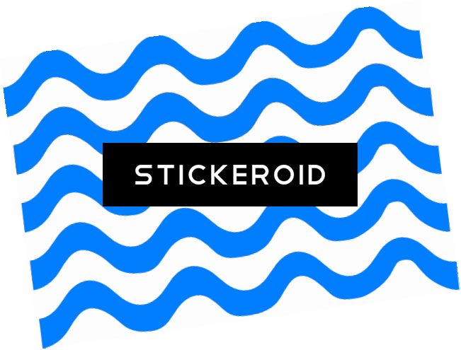 Wave Blue Lines (651x495), Png Download