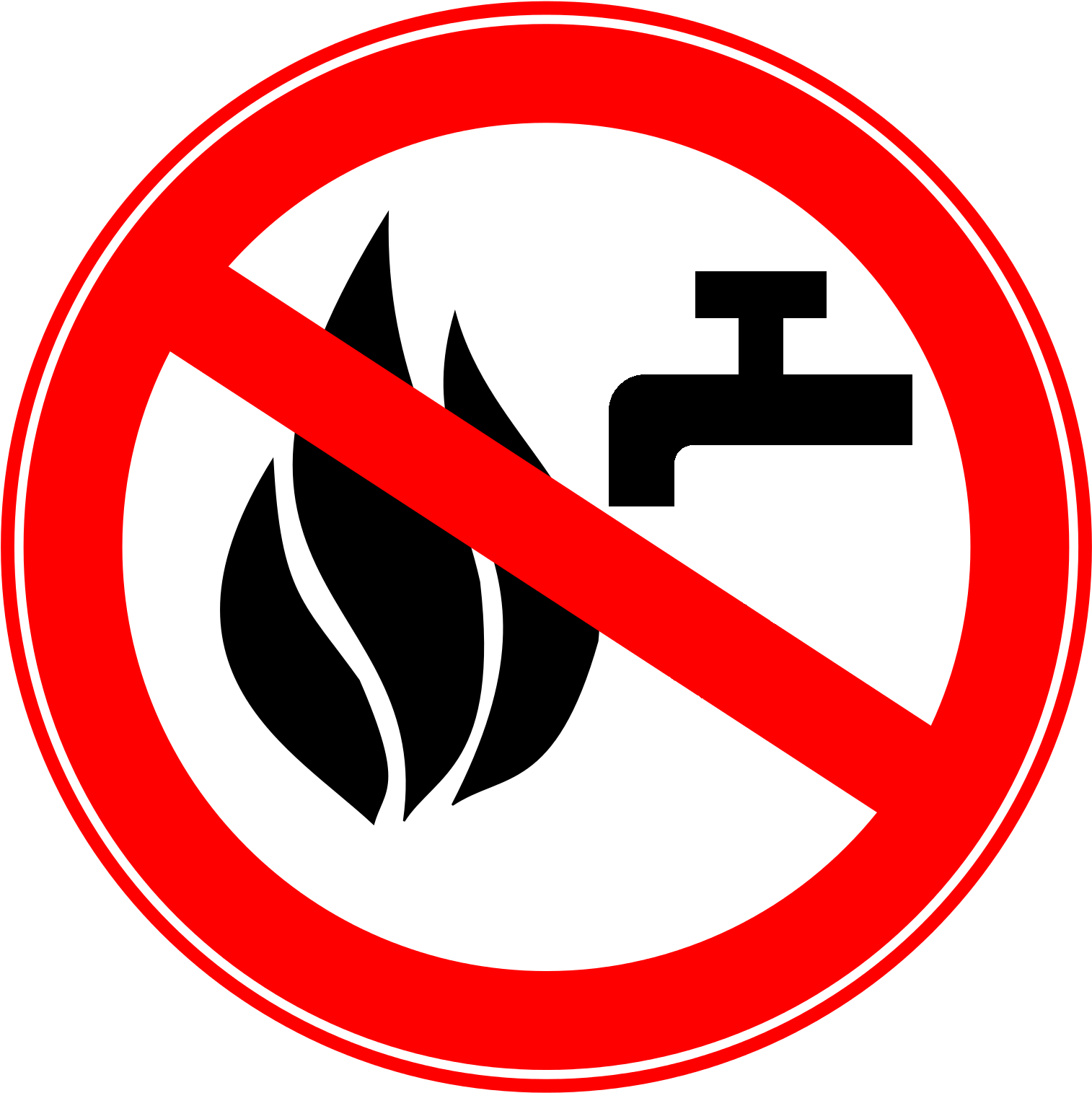 Divieto Di Spegnere L'incendio Con Acqua - Sport Club Internacional (2000x2000), Png Download