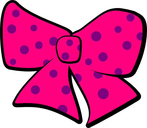 Pink Bow Clipart (600x524), Png Download