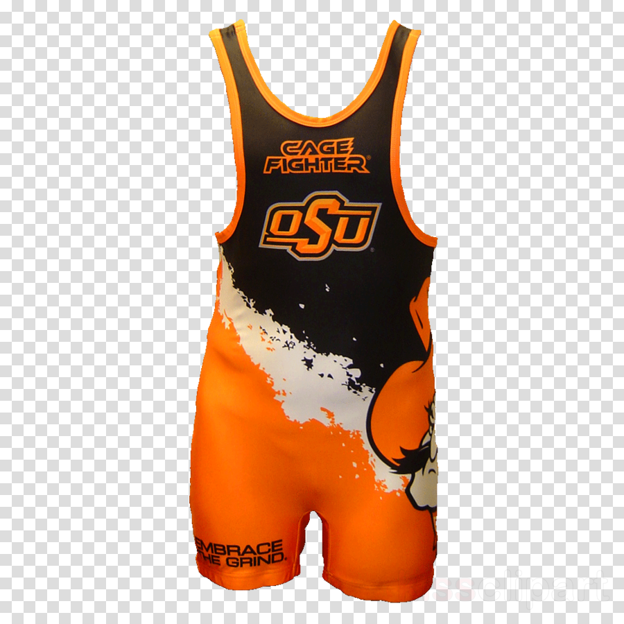 Oklahoma State Singlet Clipart Wrestling Singlets Oklahoma - Oklahoma State Wrestling Uniform (900x900), Png Download