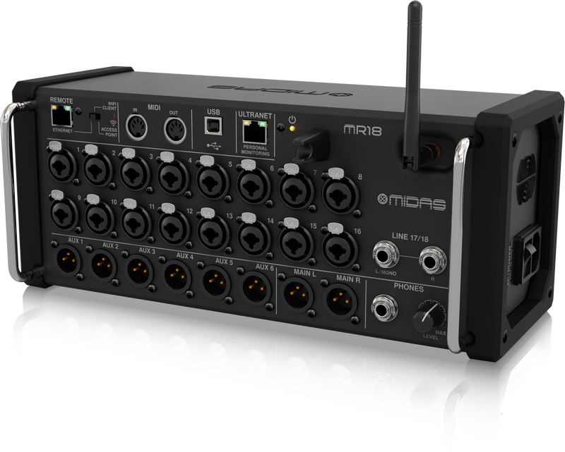 18-input Digital Mixer For Ipad And Android Tablets - Midas Mr12 12-input Digital Mixer For Tablets (800x641), Png Download