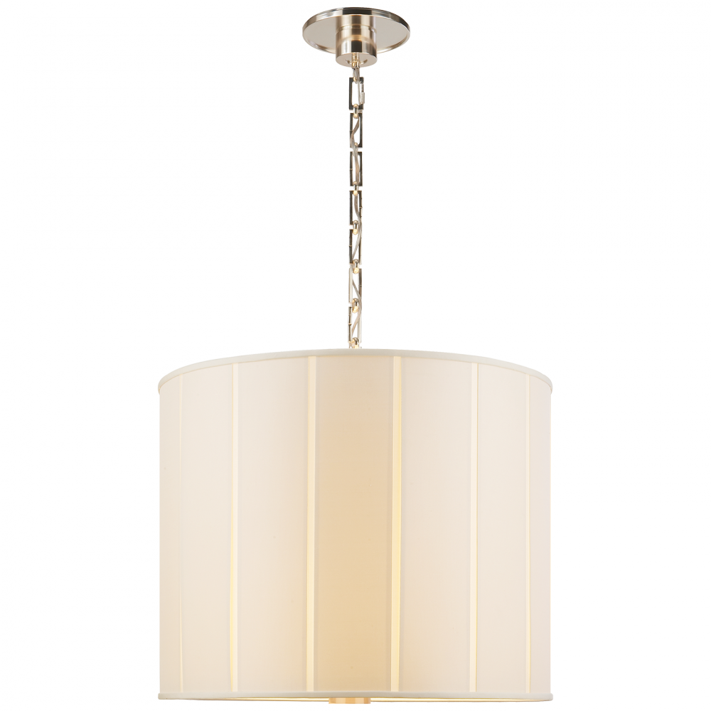 Perfect Pleat Hanging Shade In Soft Silver With - Silk (1000x1000), Png Download