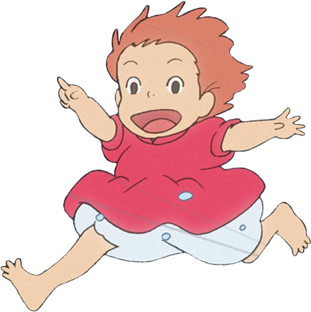 Hayao Miyazaki Released - 悬崖 上 的 金鱼 姬 (845x777), Png Download