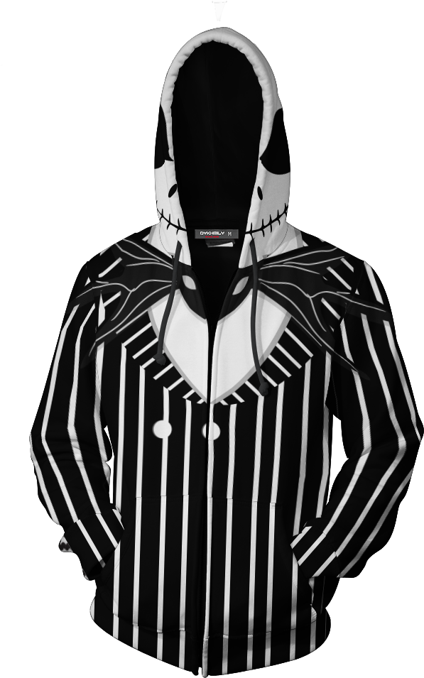 Split-faced Jack & Sally Knitting Pattern 3d Ugly Sweatshirt - Hoodie (1024x1024), Png Download