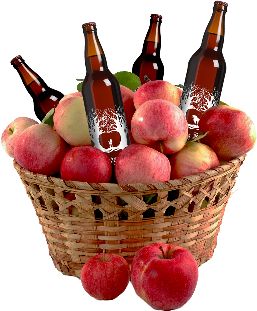 The Classic Characters From The Story Of Little Red - Lot Of Apples In Basket (1400x1211), Png Download
