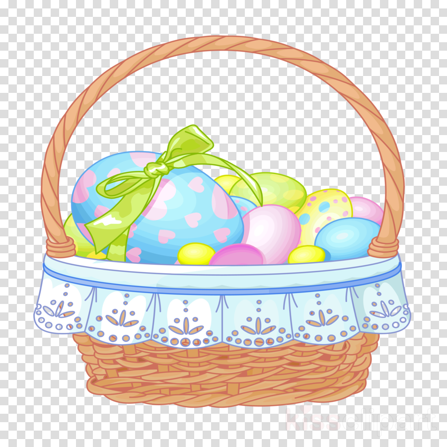 Easter Basket Png Clipart Easter Bunny Easter Basket - Easter (900x900), Png Download