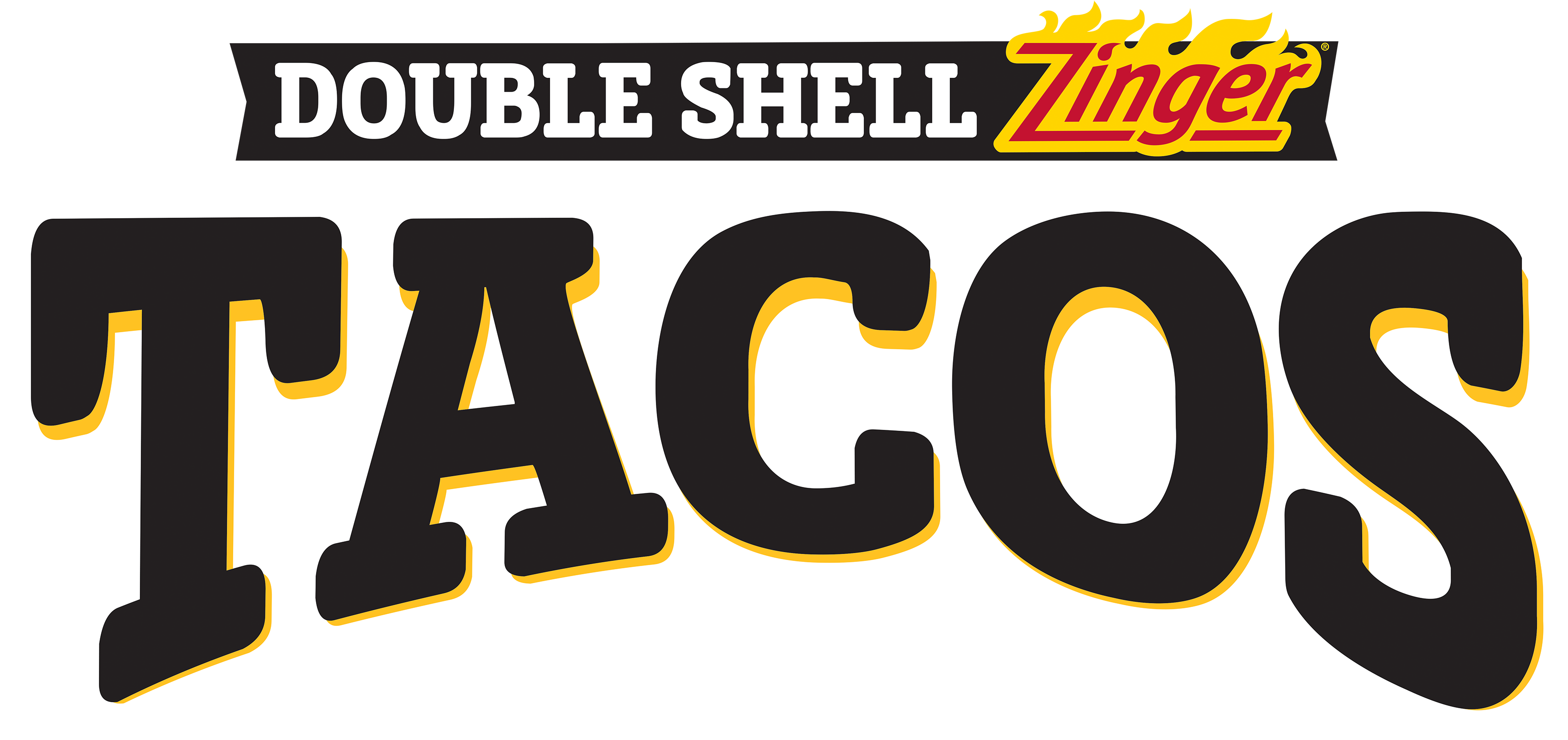 Kfc Double Shell Zinger Taco Logo - Kfc (3543x1771), Png Download
