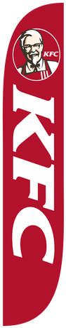 Kfc Feather Flag Red - Kfc Feather Flag (391x521), Png Download