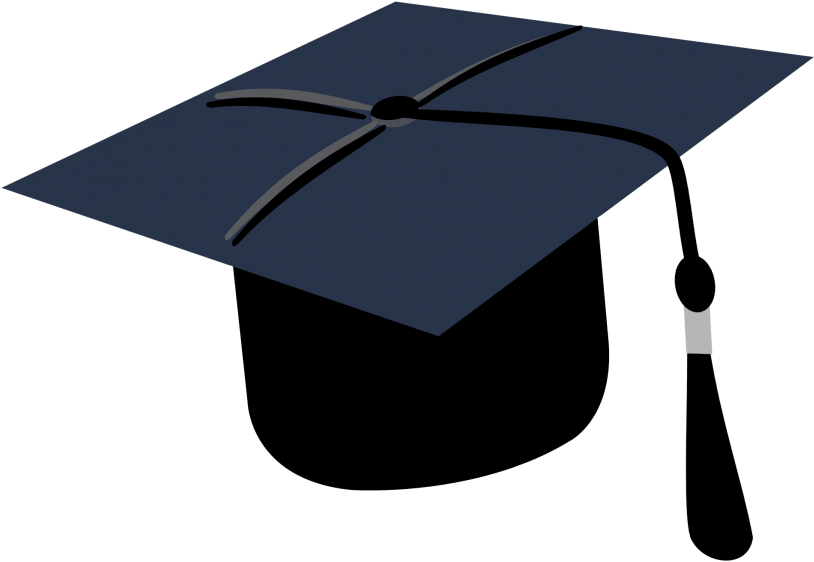 Free Png Graduation Hat Cap Png Images Transparent - Blue Graduation Cap Png (850x593), Png Download