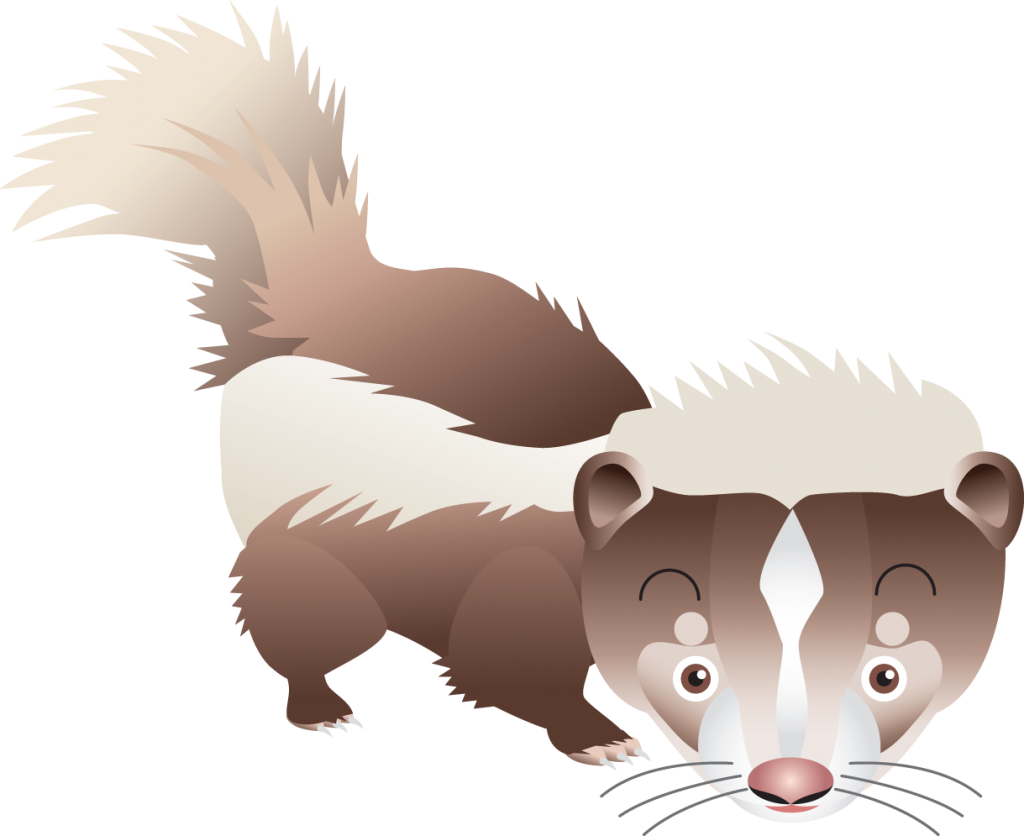 Skunk Png Vectors - Striped Skunk (1024x836), Png Download