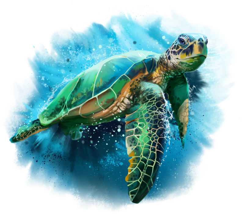 Svg Free Download Green Sea By Kajenna On Deviantart - Sea Turtle Watercolor Painting (800x713), Png Download