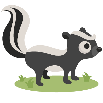 Skunk Svg Scrapbook Cut File Cute Clipart Files For - Squirrel And Skunk Clipart (432x432), Png Download
