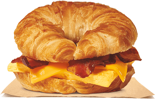 Bacon, Egg & Cheese Croissan'wich® - Croissanwich (500x540), Png Download