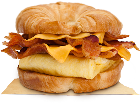 Smokey Bacon, Times Two - Burger King Bacon Croissant (500x540), Png Download