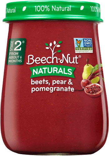 Naturals Beets, Pear & Pomegranate Jar - Beechnut Kale (350x500), Png Download