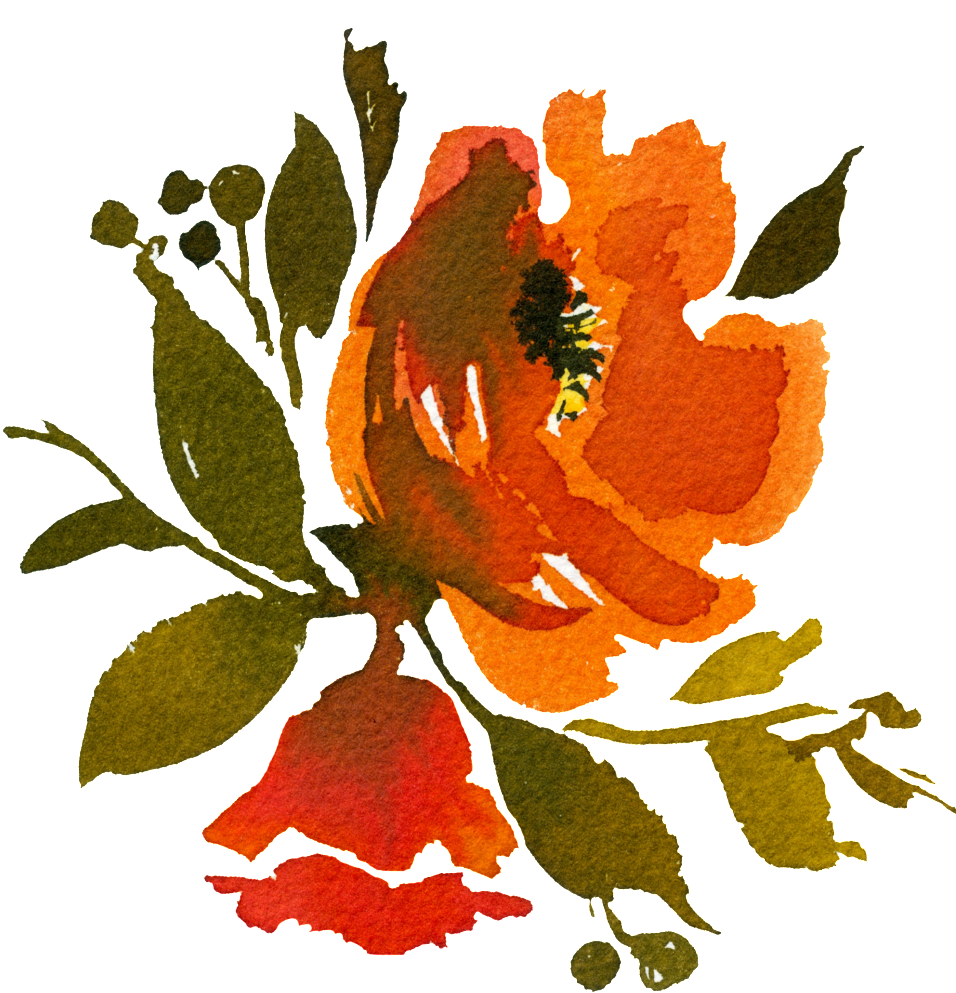 This Graphics Is Orange Smudge Flower Png Transparent - Tiefe Orange Lila Wedding Blumentischnummer Karte (1024x1024), Png Download