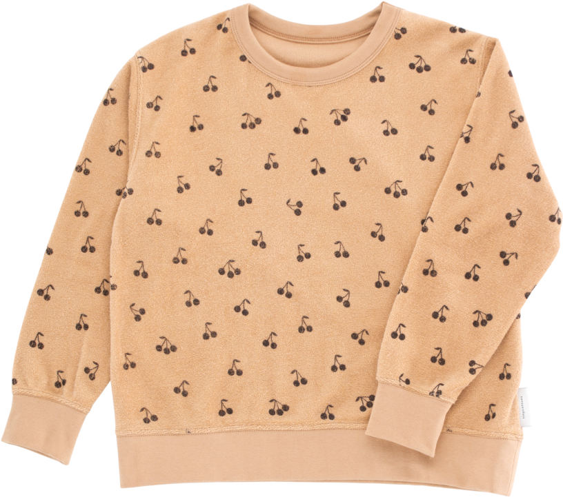 Tiny Cottons Towel Sweatshirt Small Cherries - Sweater (960x720), Png Download