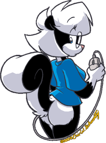 Sabrinacurrent - Skunk Furry (356x478), Png Download
