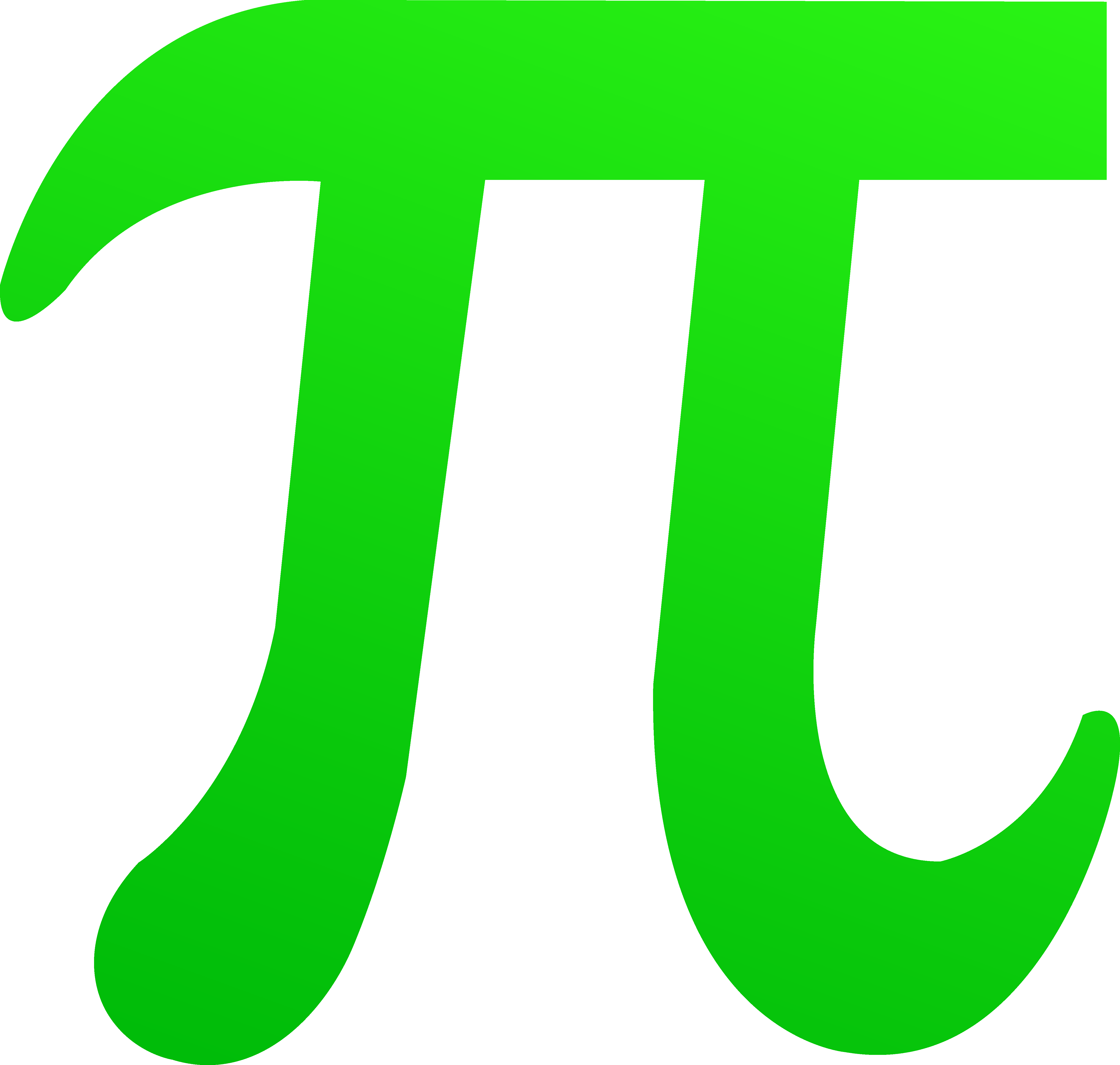 Green Pi Symbol - Mathematical Symbols Clip Art (4977x4730), Png Download