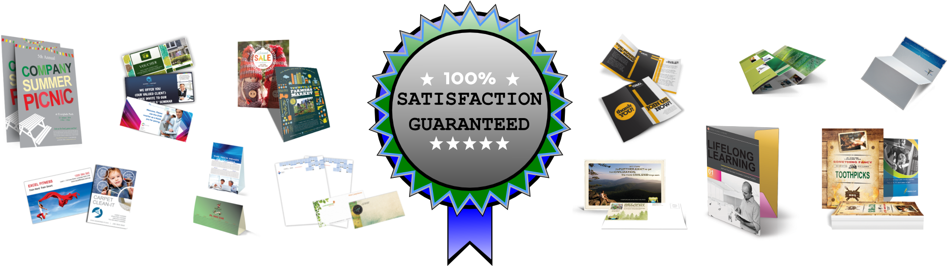 Online Printing Portal Products - Money Back Guarantee (1920x600), Png Download