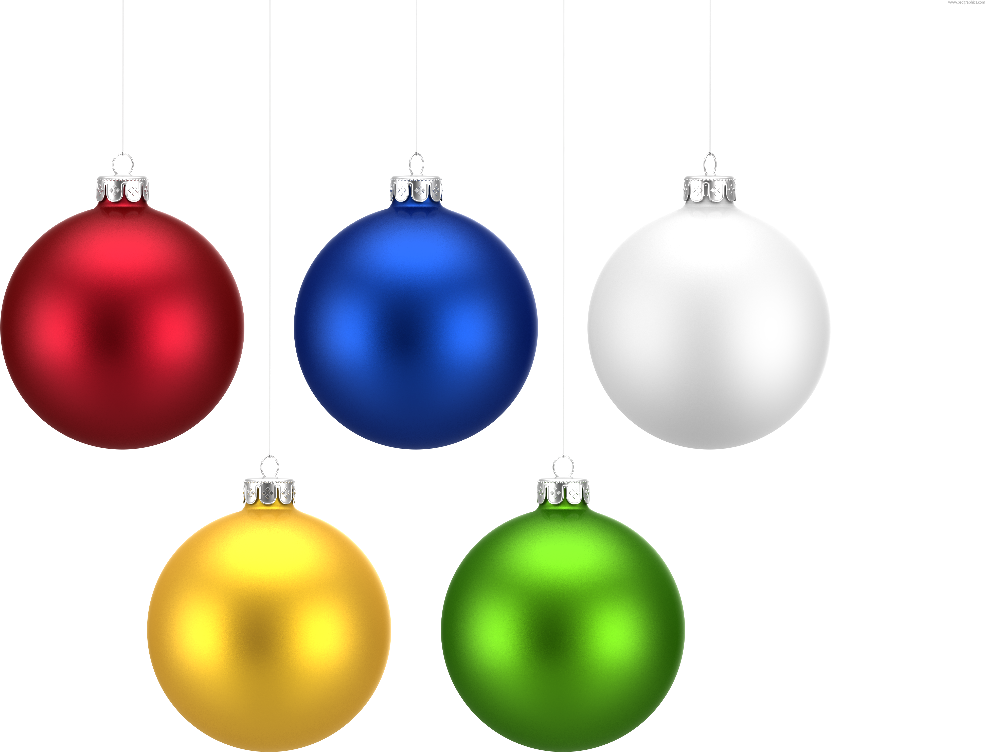 Christmas Balls Set - Christmas Day (4500x3375), Png Download