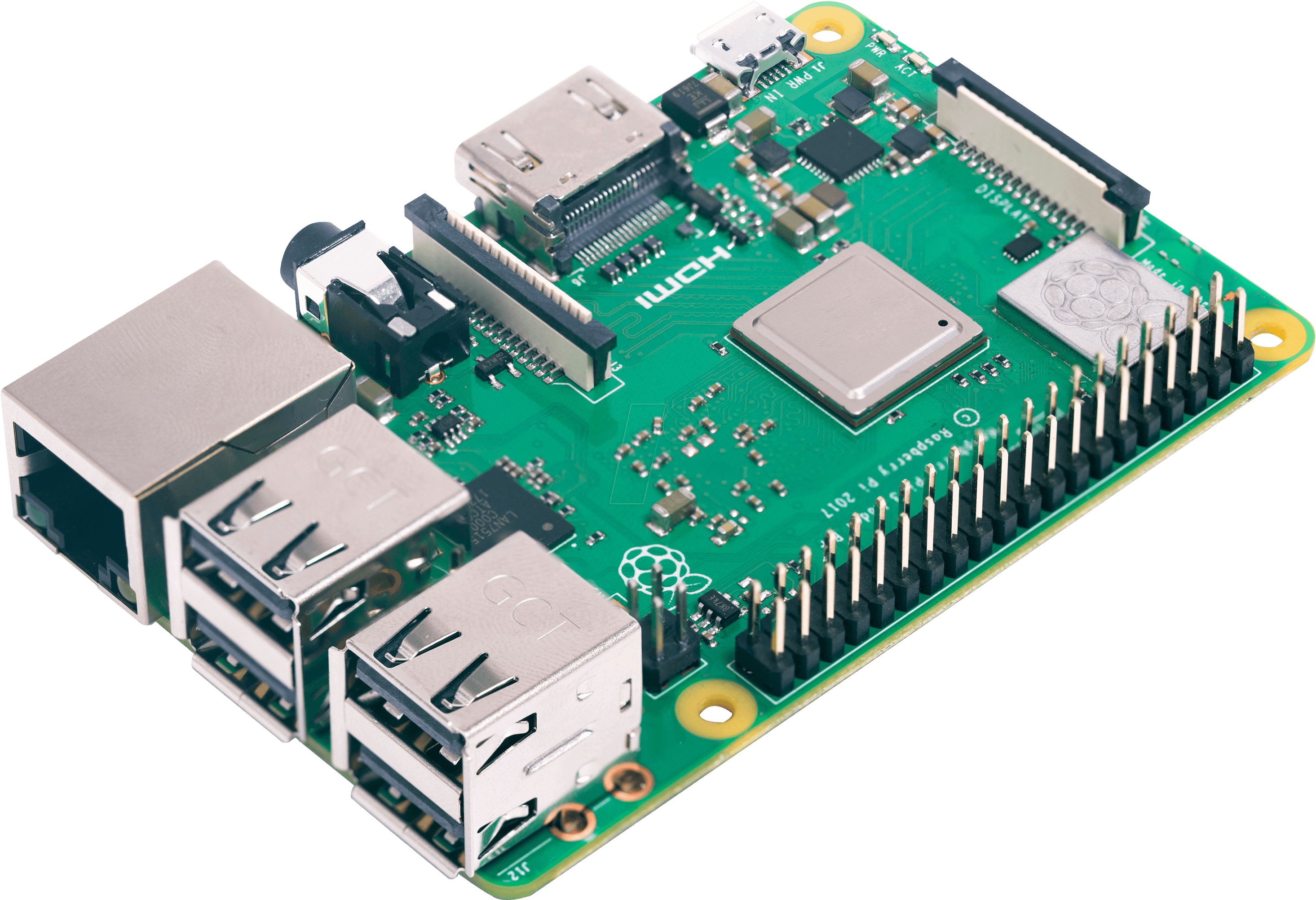 Raspberry Pi 3 B , 4x 1,4 Ghz, 1 Gb Ram, Wlan - Raspberry Pi 3 B+ (3000x2062), Png Download