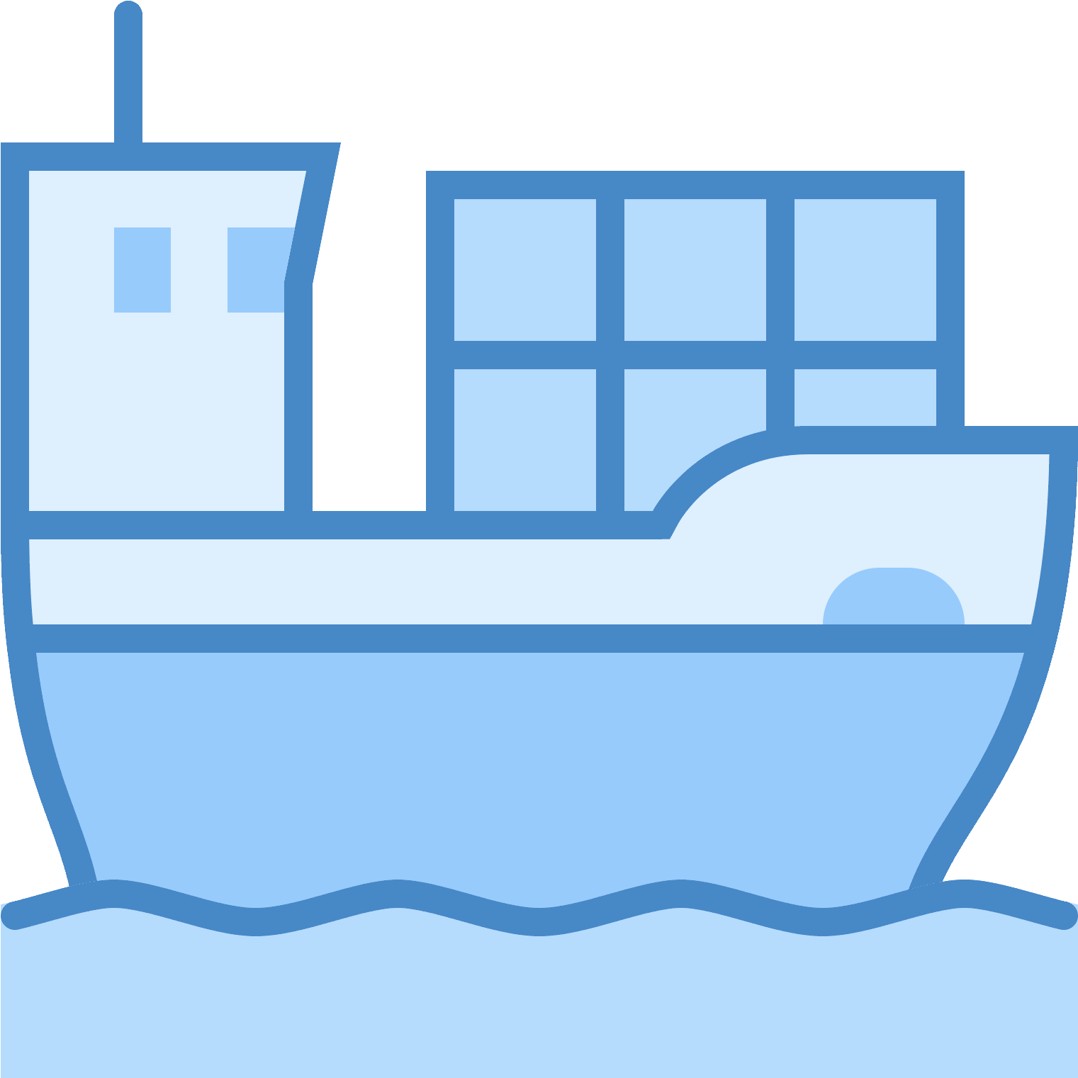 Cargo Ship Icon - Icons8 (1600x1600), Png Download