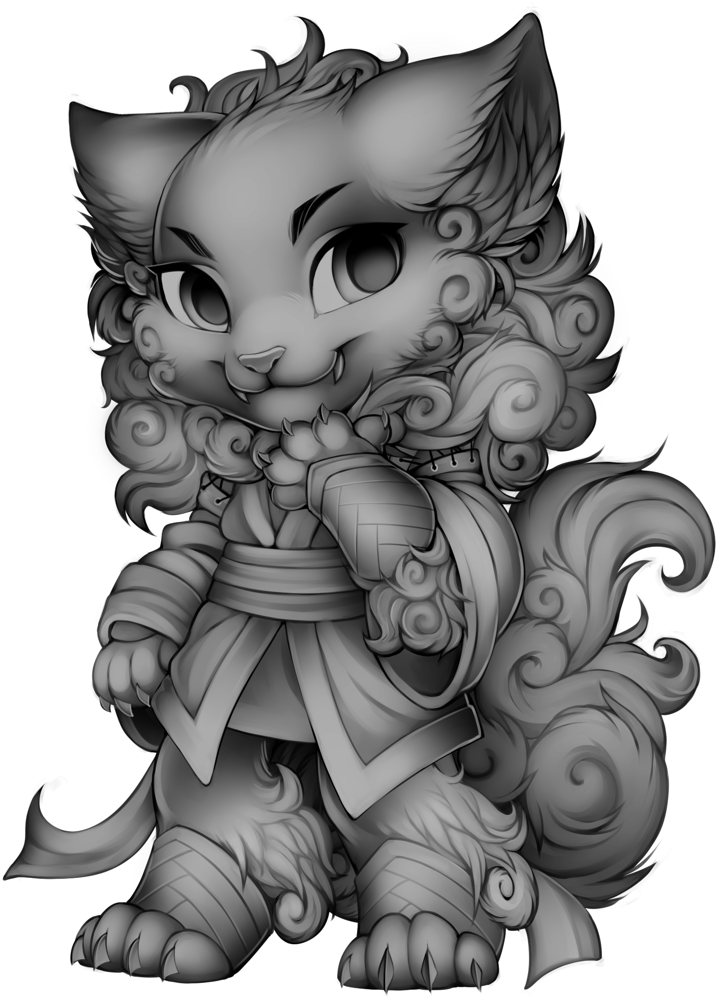 Mythical Cat - Furvilla Mythic Costume (1651x2161), Png Download